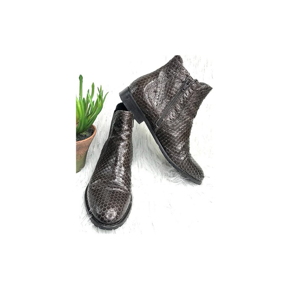 White Mountain Brown Leather Python Boot E - image 2